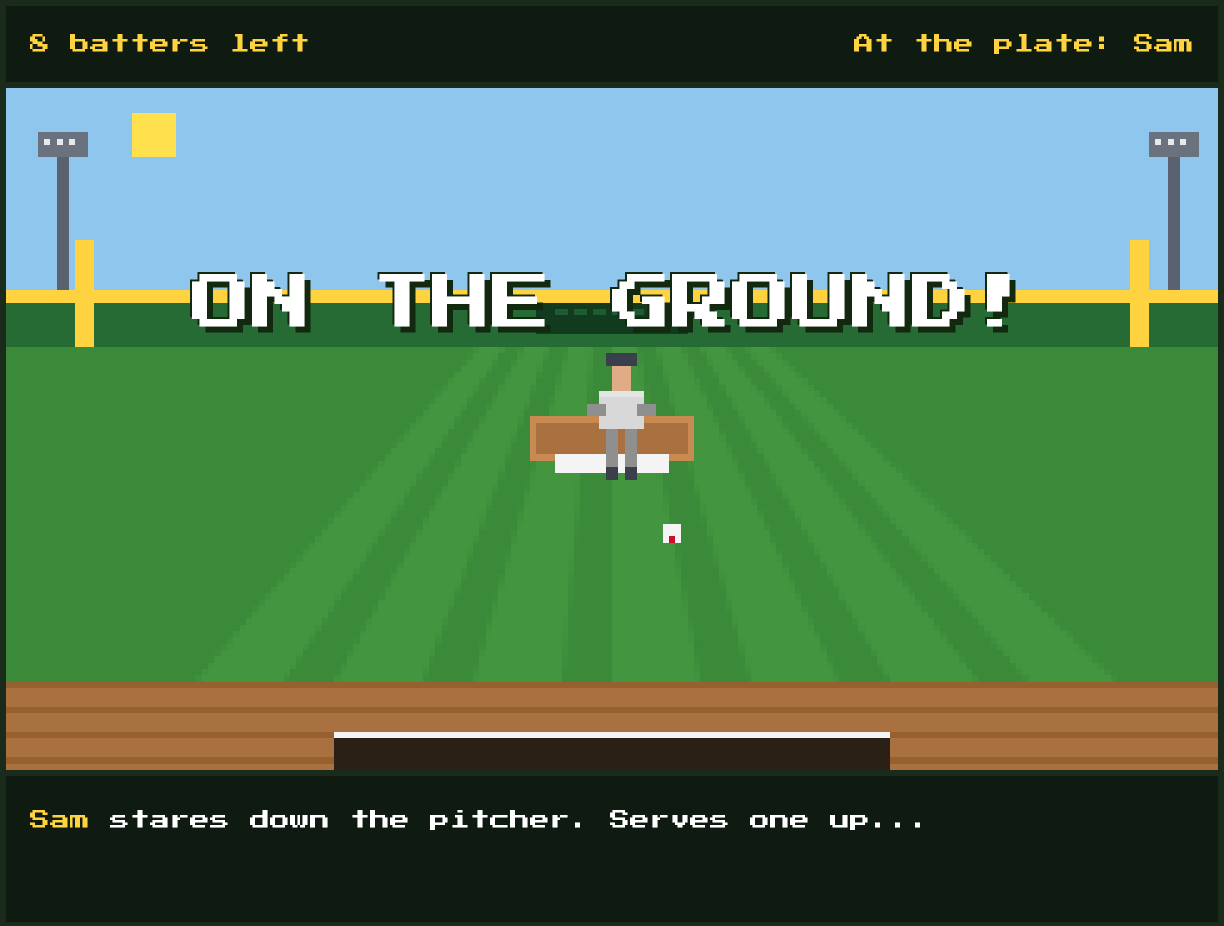 Batter grounds out